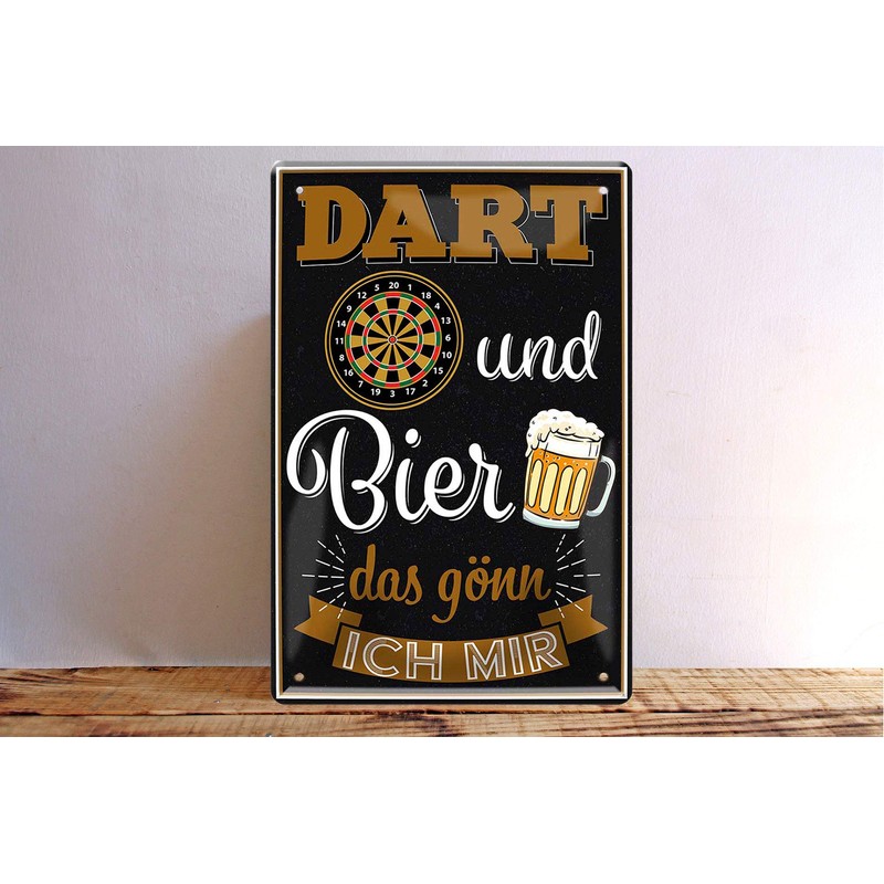 schilderkreis24 Funny Saying "Dart und Bier das Gönn ich Mir"