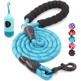 BAAPET 2/4/5/6 FT Dog Leash with Comfortable Padded Handle and Highly Reflective Threads for Small Medium and Large Dogs (4FT-1/2'', Blue)