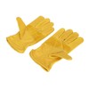 Garden Cowhide Gloves Wear Resistance Full Finger Leather Gloves for