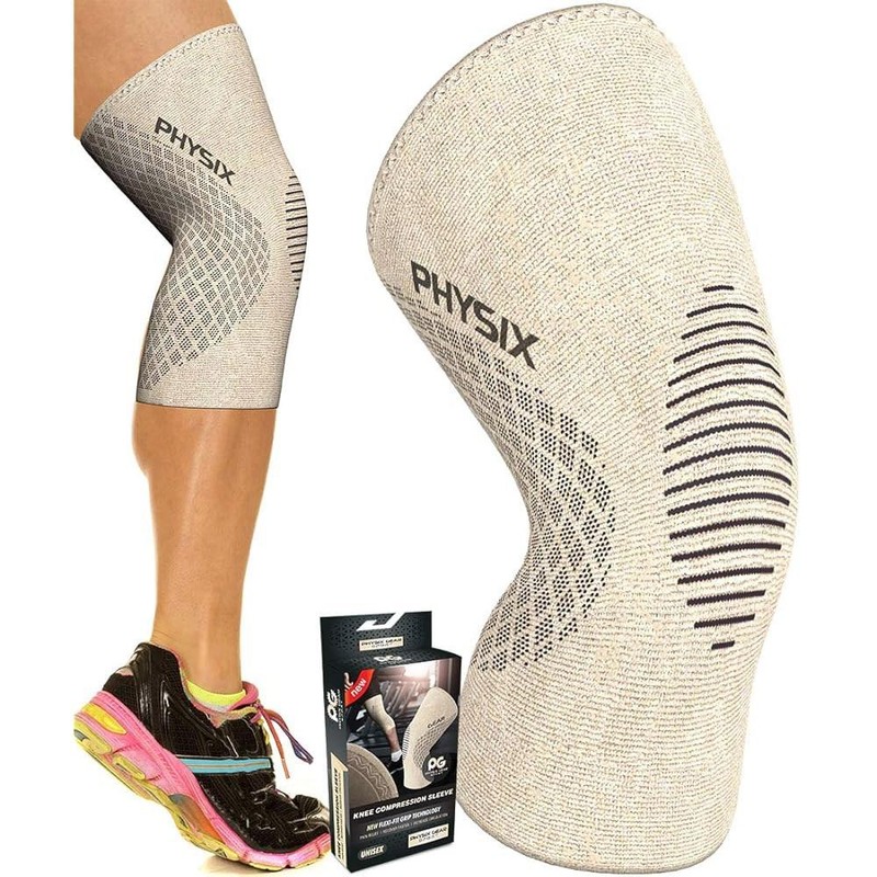 Physix 남녀용 Physix 기어 무릎 압박 슬리브 - 걷기, 달리기,