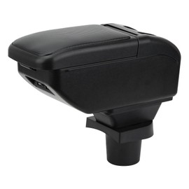 AULPHIKE Compatible with Scion XD Armrest 2008-2016 Car Center Console Organizer Armrests Double Layer Storage with USB Ports（Carbon Fiber Style）