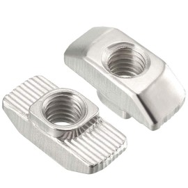 50pcs 4040 Series M6 Thread T Nuts Hammer Head Fastener Nut Sliding T-Nut,Nickel Plated Carbon Steel Nut for 40 Series Aluminum Extrusion Profile T Slot 8mm (4040 Series M6)
