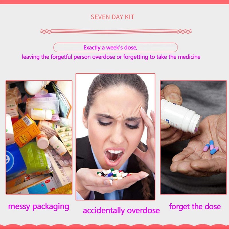 7 Day Pill Organizer, 3 Times a Day Pill Planner,Weekly