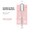 MelodySusie Safety Nail Drill Bits, 3/32'' Smooth Round Top Large