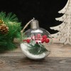 6Pcs Shining Christmas Balls with LED Light Pendants Refillable Ball