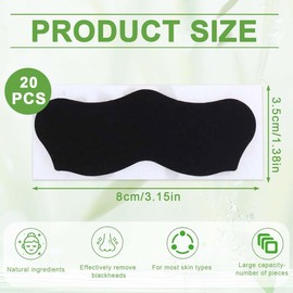 HAMKU Blackhead Remover Stripes, Pack of 20 Blackhead Remover, Deep Cleansing Blackhead Nose Strips with All Skin Types, for Men and Women
