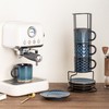 6 OZ Coffee Mugs with Saucer and Stand, Ceramic Espresso