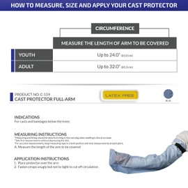 Champion Cast Protector, Full-Arm, Water-Tight, Vinyl, Adult