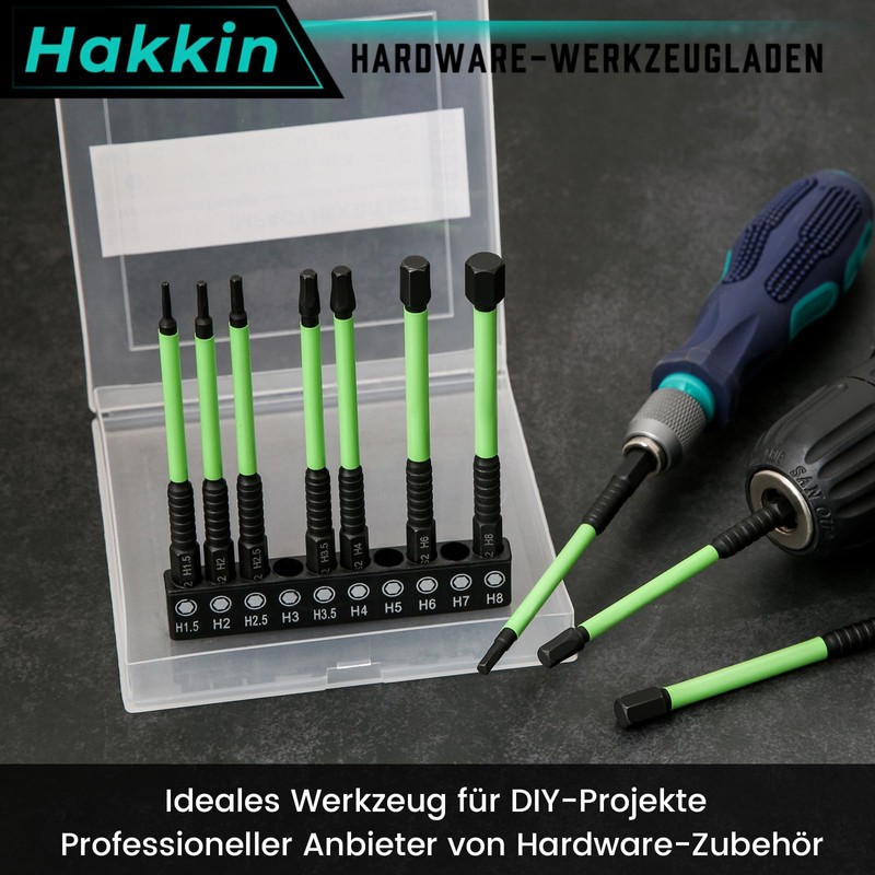Hakkin Hex Bits Set Long 100 mm Allen Bit Set