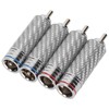 4Pcs RCA Sound Plug Chrome Plated Welding Phono RCA Male