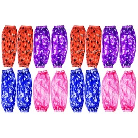 Healvian 8 Pairs Kitchen Arm Sleeves Covers,Women Oversleeve Arm Sleeve Protector,Waterproof Oversleeve Cleaning,Waterproof Oversleeves Covers with Star Pattern,Oilproof Oversleeves Protectors