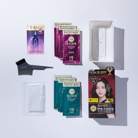 Heukmobi-chak 리엔 흑모비책 크림염색2입(흑갈색) Rien Black Hair Dye Cream Set (Dark Brown)