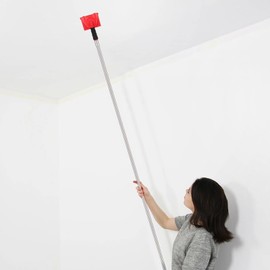 Homaisson Paint Edger Tool for Walls and Ceilings, Adjustable Length 35.4 in/90 cm to 93.3 in/234 cm, Includes 2 Refill Pads and Extendable Pole, Ceiling Edger Painting Kit