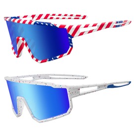 Derowern 2 Pack Kids Baseball Polarized Sunglasses Sports TR90 Lightweight Frame Sun Glass for Boys Girls Age 6-14 Softball Cycling