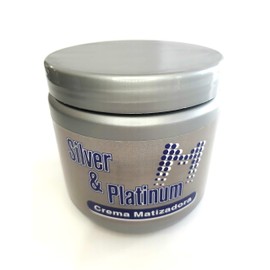 MORESHINE TOBUSA MASCARILLA CREMA MATIZADORA SILVER PLATINUM RESTRUCTURANTE MATIZADORA DE CABELLOS CANOSOS O LUCES RAYOS Y MECHAS PARA OBTENER UN PLATINADO PERFECTO CON NETO 500GR.