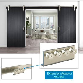 National Hardware N187-003 Decorative Interior Sliding Door Hardware Connecting Adaptor, Satin Nickel, 0