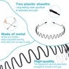 Metal Hair Band for Men, Adjustable Wavy Headband Non Slip