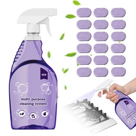 Iiglitch All-In-One Multi Purpose Cleaning System for Ovens, All-Purpose Cleaning Spray with Cleaning Tablets, Multi-Surface Cleaner for Home Instant Stain Removal (1 Bottle+18 Pcs)