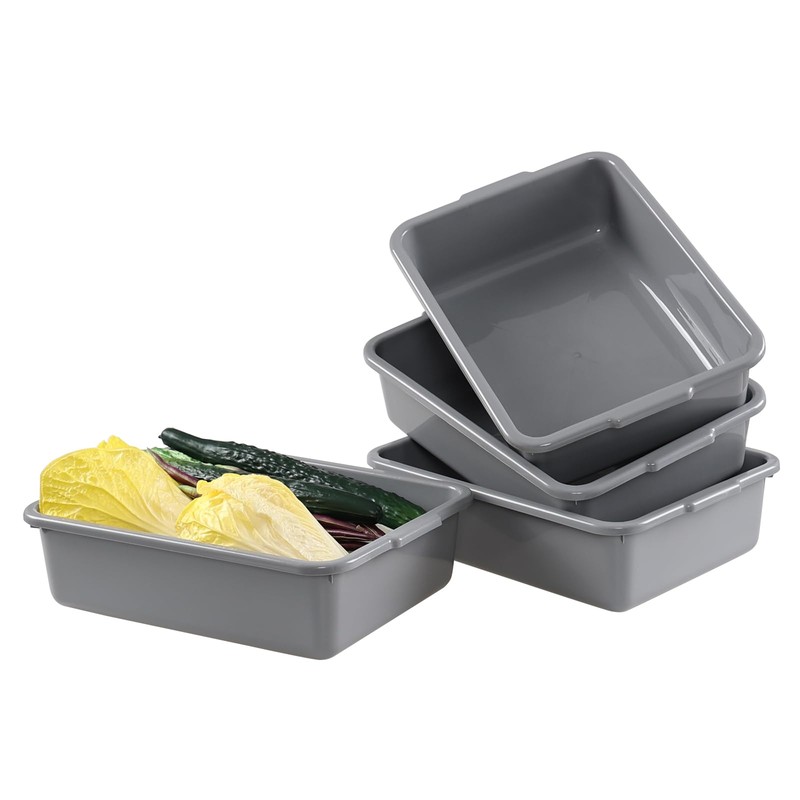 Cand 8 Liter Grey Plastic Bus Tubs, Small Commercial Bus