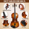 Kmise Violin 4/4 Full Set, High Density Ebony Violins, Glossy