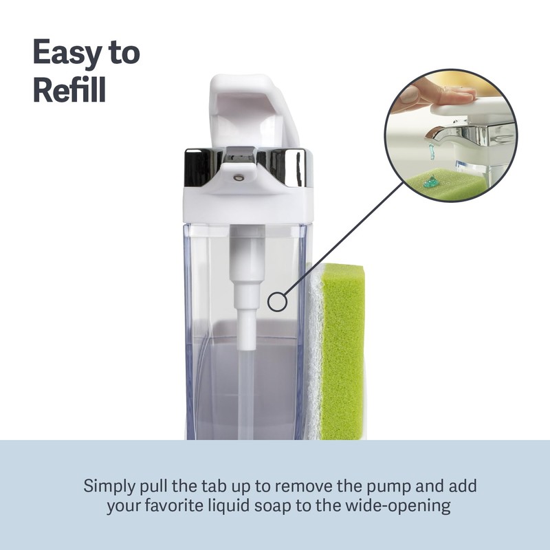 Casabella Sink Sider Solo Soap Pump and Sponge Caddy for