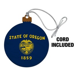 GRAPHICS & MORE Oregon State Flag Wood Christmas Tree Holiday Ornament