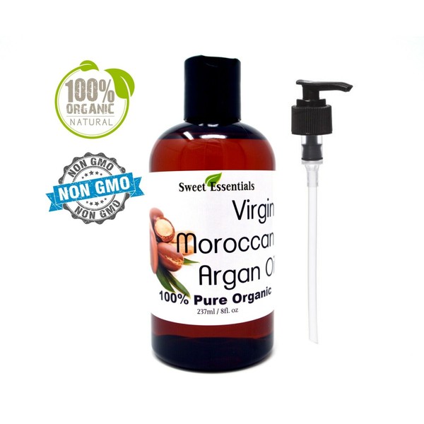 Organic Unrefined Moroccan Argan Oil | 8oz | Imported From Morocco | 100% Pure