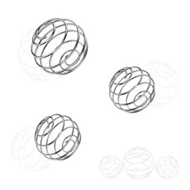 Shaker Balls, 304 Stainless Steel Wire Mixer Balls for Shaker Cups Protein Whisk Formula,Food-grade Metal, 1.2in and 1.9in, Pack of 3