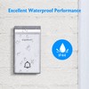 Aigostar waterproof portable wireless bell set, doorbell kit, LED flashing,