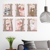 6Pcs 30x21cm Cute Cartoon Animal Pattern Canvas Painting Wall Art