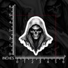 3Pcs Grim Reaper Death Skull Vinyl Decal Bumper Sticker 5