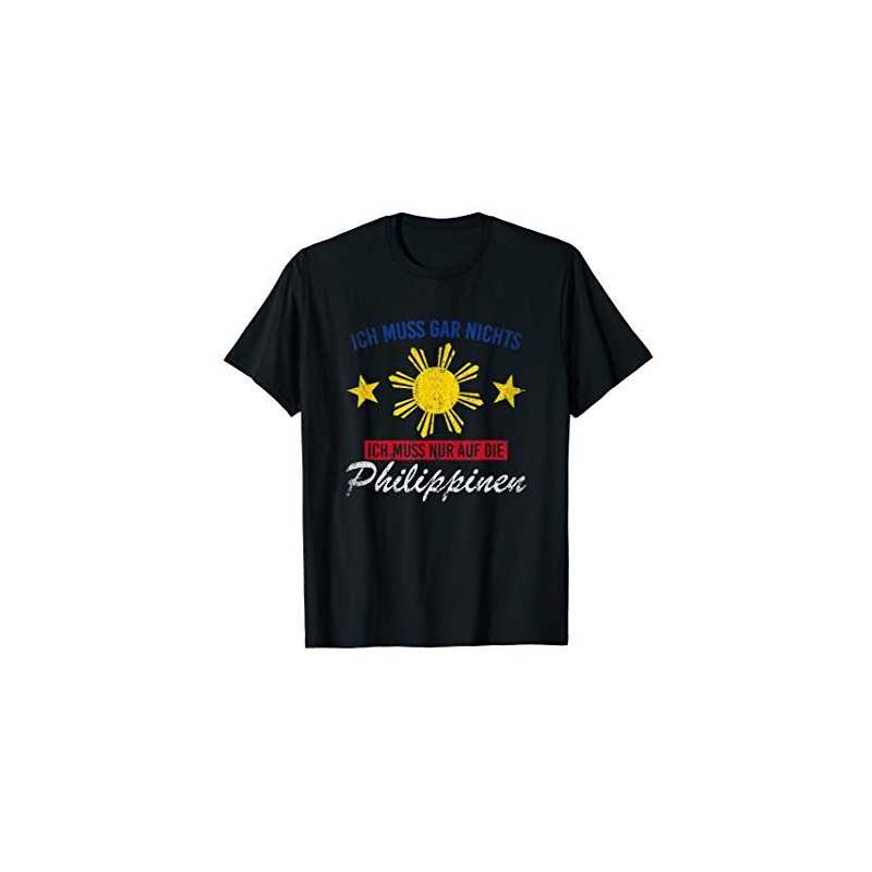 T-Shirt with German Text "Ich muss gar nichts ich muss