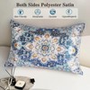 1 Pack Satin Pillowcase for Hair and Skin Boho Blue