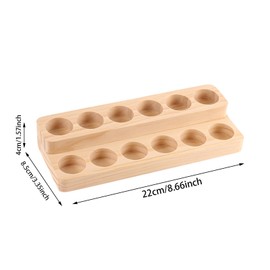 Harilla 2-Layer Wooden Essential Oil Display Holder Holds 12 (15 ml) Bottles for Essential Oil Storage Organiser for Spa Gift