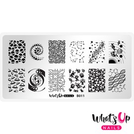 Whats Up Nails - B011 Intergalactic Encounters Stamping Plate for Nail Art Design