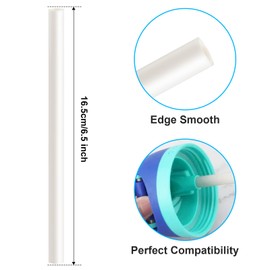 Replacement Straws Compatible with Owala Water Bottle - Owala Freepsip 16oz Straws Replacement - Accessories Set Include 6 Pack BPA-FREE Straws and 1 Pack Cleaning Brushes