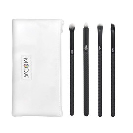 MODA Royal & Langnickel Pro Bold Eye Makeup Brush Set with Case Includes Wrinkles and Smokey Eyes, Smudger and Line Brushes, Black, BMX-BEK5