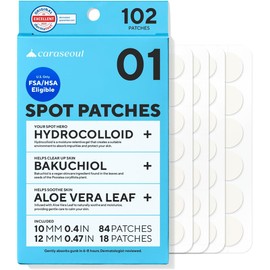 caraseoul Parches Hidrocoloides para el Acné (10/12 mm, 102 Unidades)