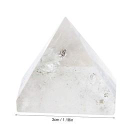 Natural Crystal Pyramid Energy Healing Tower/Healing Crystal Pyramid for Protection & Positive Energy/Natural Quartz for Chakra Reiki Home Decor Gift Decoration Ornament (3 x 3 cm)