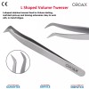 OROAX Serrated L-Shaped Volume Tweezer – Diagnostic Forceps for Dental