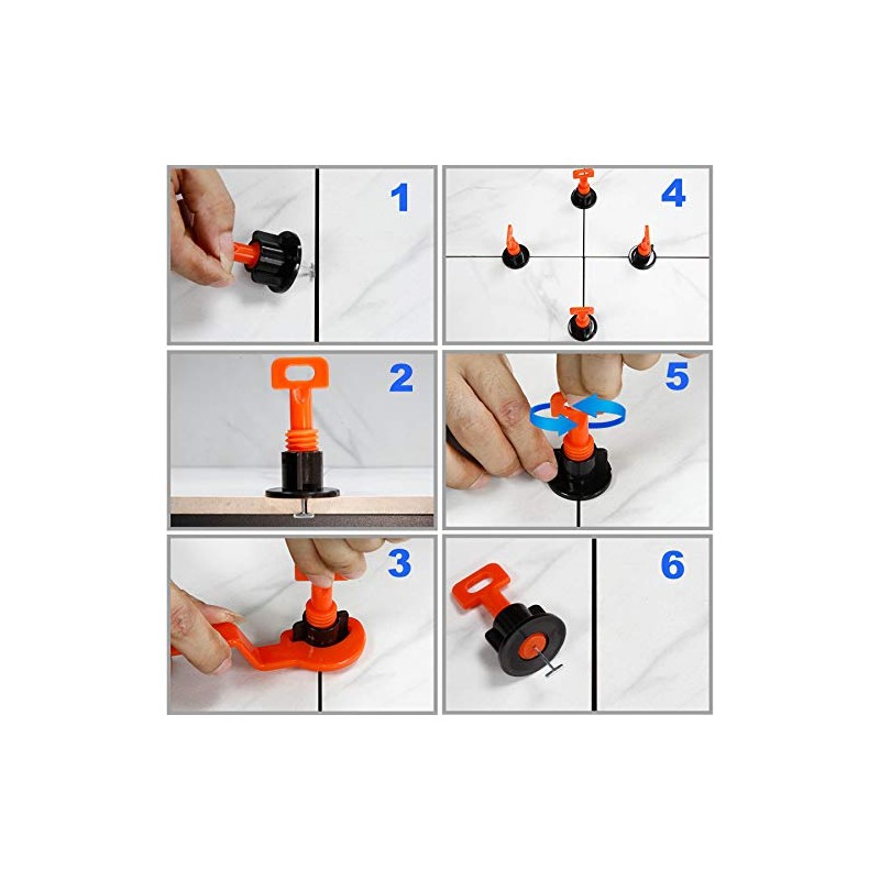 Tile Leveling System Kit with 100pcs Tile Leveler & 2