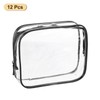 uxcell Clear Toiletry Bag, 12 Pcs PVC Transparent Makeup Bag