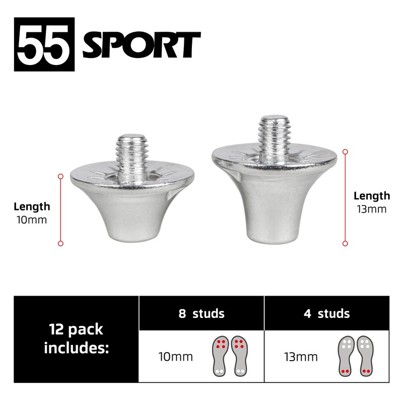 55 Sport Flare Pro Alloy Ultralight Replacement Football Studs -