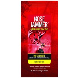 Nose Jammer Hunting Scent Control Dryer Sheets with Cover Scent for Deer Hunting, 15 Sheets Package