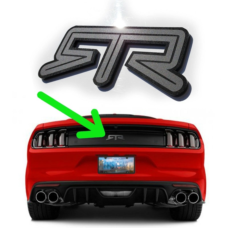 FMS Gear (1) ORANGE RTR Emblem Fits FORD MUSTANG Rear