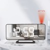 Digital Projection Alarm Clock LED Display USB Powered Auto Sensitivity