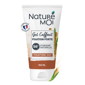 Naturé Moi - Hair Gel with Strong Fixation - Non-greasy, Non-sticky - 24 Hours Hold - For All Hair Types - 98% Natural Origin - White Organic Sugar - 150ml - Recycled Tube - Made
