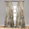 ABAKUHAUS Bohemian Curtains, Boho Botanical Pattern of Thin Dried Branches