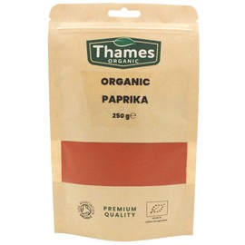 Organic Paprika-Certified Organic, Non-GMO, Vegan, No Additives, No Preservatives, Resealable Bag by Thames Organic 250g