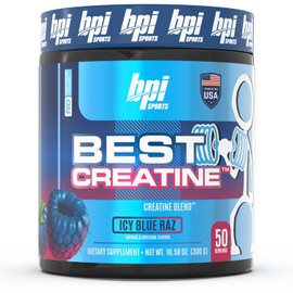 BPI Sports  BEST Creatine  6 Formas Avanzadas de Creatina  Betaína  300 gr  50 Servicos (Icy Blue Raz)                                                